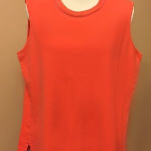 Westbound Woman 1X Sleeveless Red Stretch Blouse